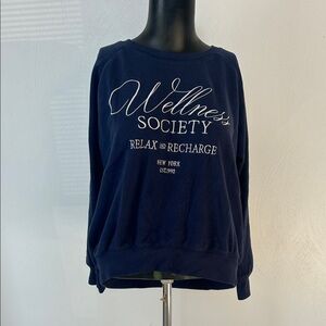 Wildfox Navy Blue Wellness Society Sweatshirt